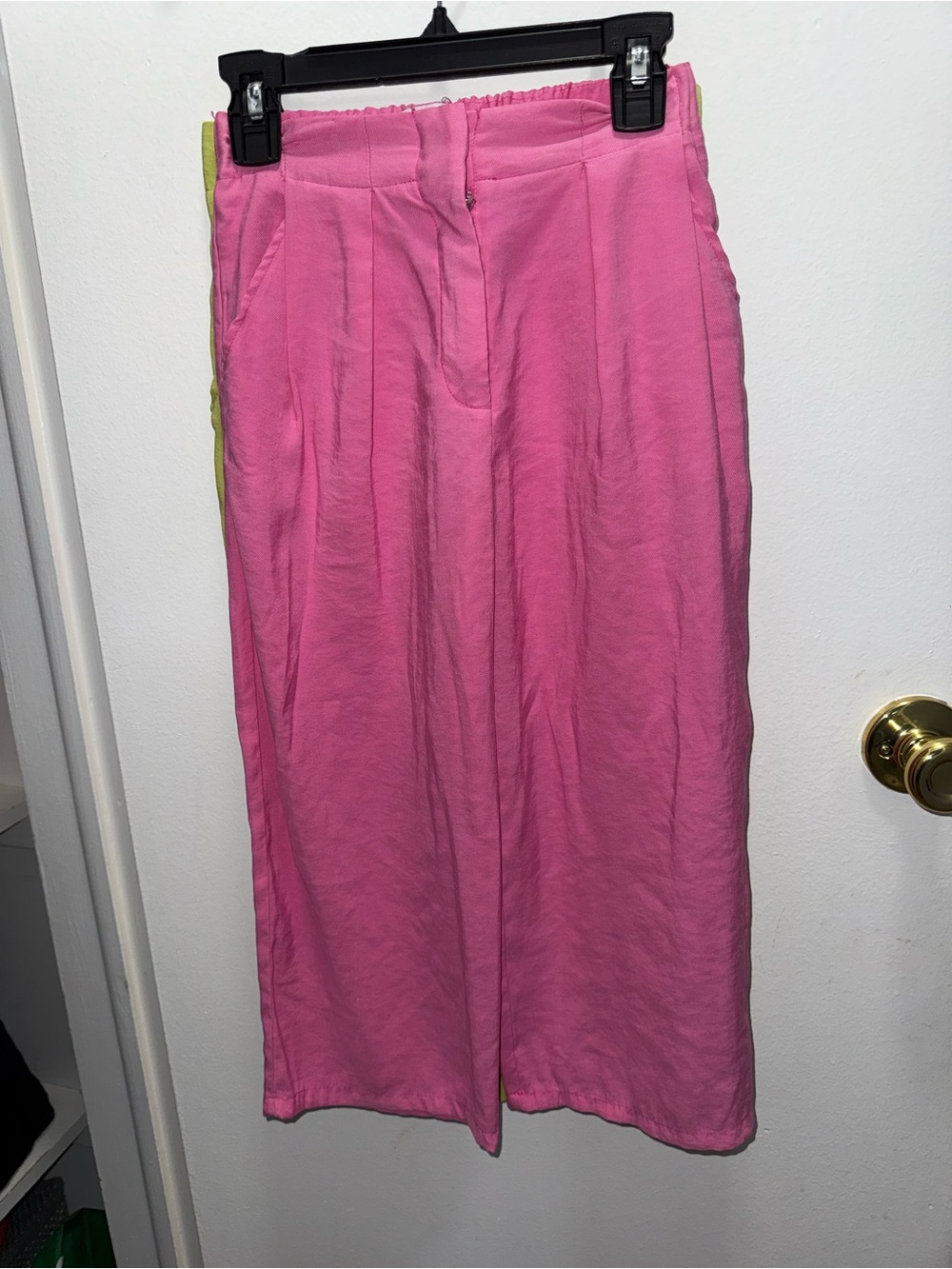 Pink and Green Bundle High Waisted Wide Leg Casual Pants Sz 6